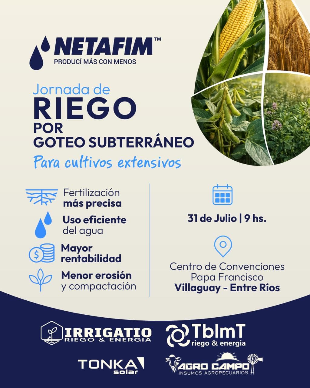 Invitan a saber más sobre riego por goteo subterráneo - imagen de origen