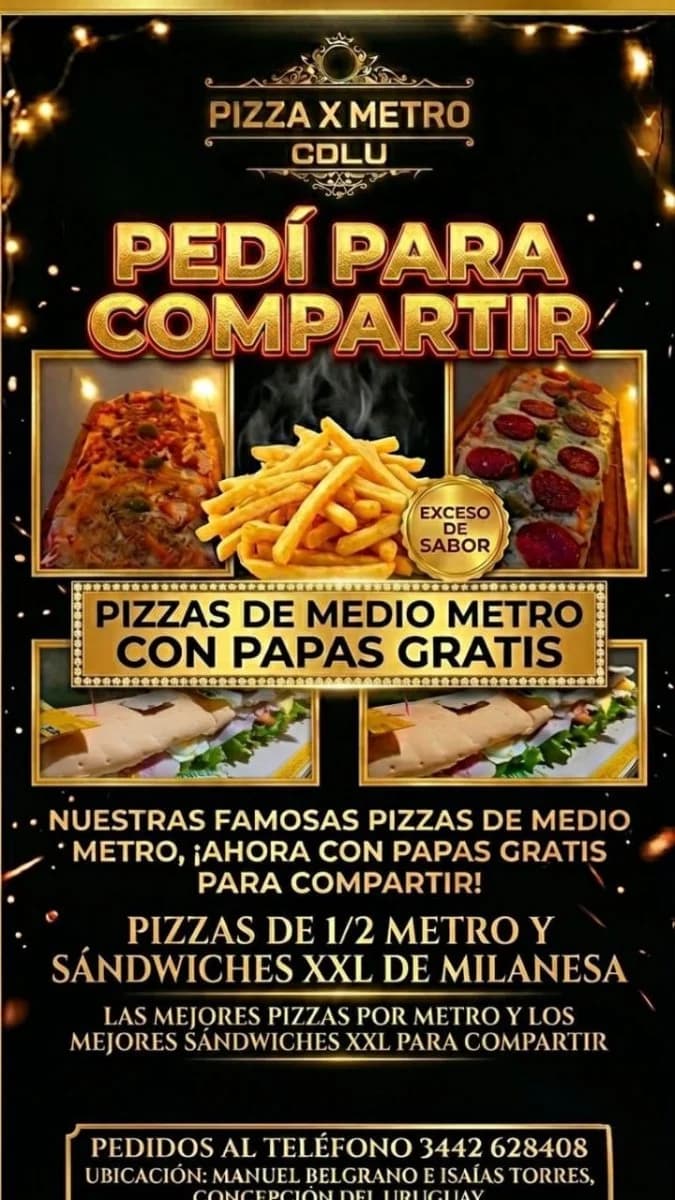 Pizza x Metro lanzó una promoción para comer y compartir en los partidos - imagen de origen