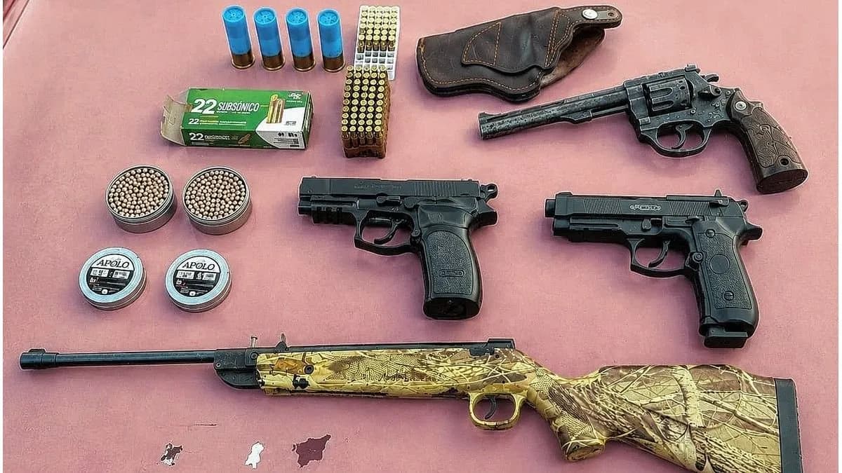 Secuestraron un revólver, municiones y réplicas de armas durante allanamientos por abuso de armas - imagen de origen