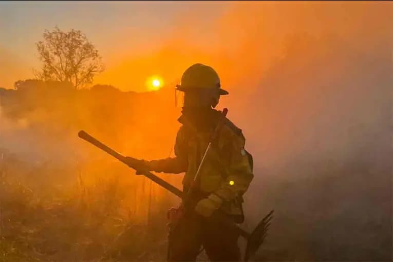 Se registró un incendio en un predio del Ejército en Paraná - imagen de origen