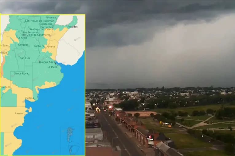 Alerta por tormentas en Entre Ríos: pronostican lluvias, granizo y luego un marcado descenso de temperatura - imagen de origen