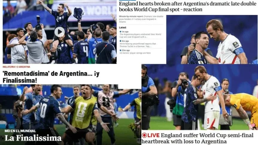 "Corazones rotos" y "Finalissima": así titularon los diarios deportivos del mundo el triunfo de Argentina ante Inglaterra - imagen de origen