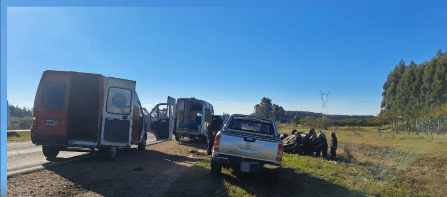 Un descuido por observar un celular habría provocado un vuelco en la Autovía 14: una mujer sufrió una fractura - 7PAGINAS - imagen de origen