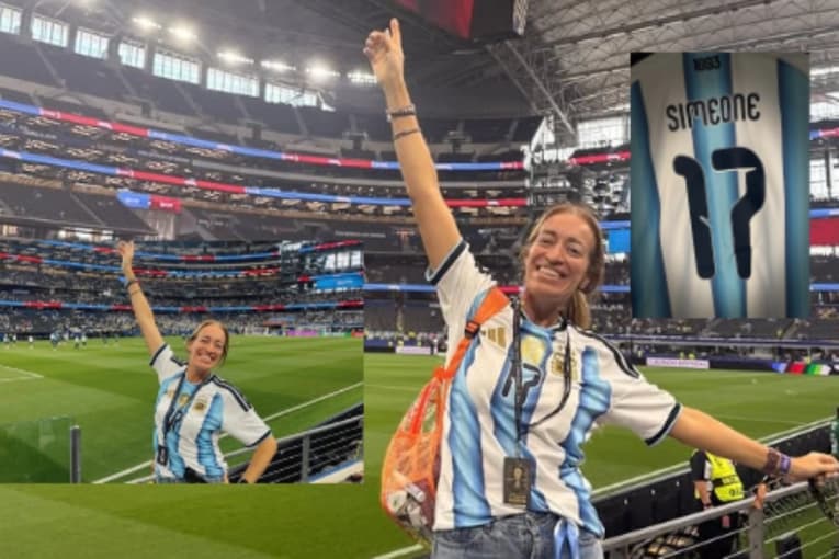 Una concordiense viajó al Mundial por compartir apellido con un jugador de la Selección Argentina - imagen de origen