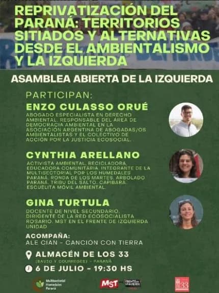 La izquierda convoca a una asamblea abierta para debatir las estrategias ambientalistas - imagen de origen