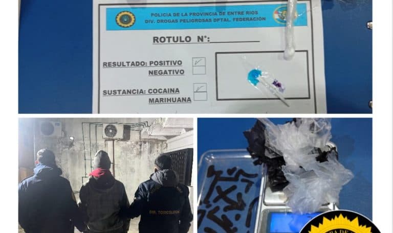 Federación: detuvieron a un hombre que llevaba cocaína y marihuana para comercializar - imagen de origen