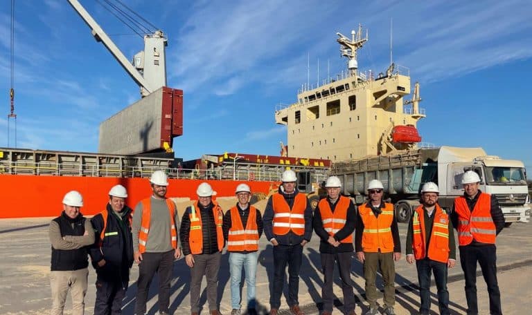 Primera exportación de soja no modificada genéticamente desde el Puerto de Concepción del Uruguay - imagen de origen