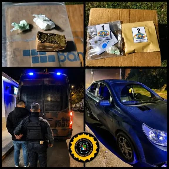 Persecución policial en Paraná terminó con un detenido y secuestro de cocaína y marihuana - imagen de origen